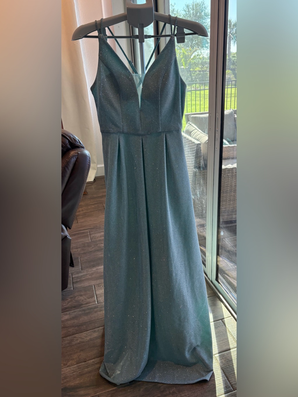 Crystal Doll Mint Green And Silver Dress With Pockets Sz 7